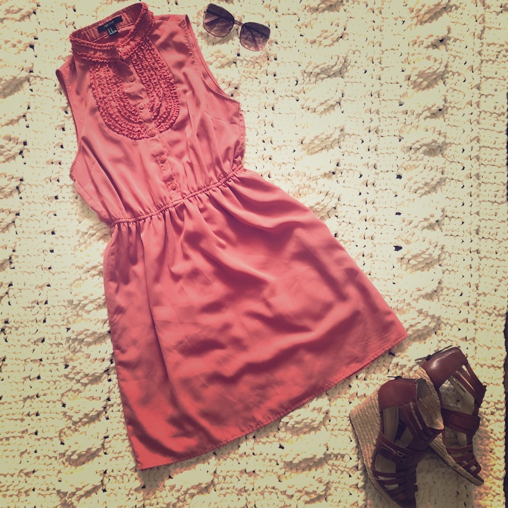 Forever21 dusty orange sleeveless dress size M